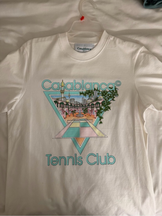 casablanca Tops - Casablanca Tennis Club White Jersey T-Shirt